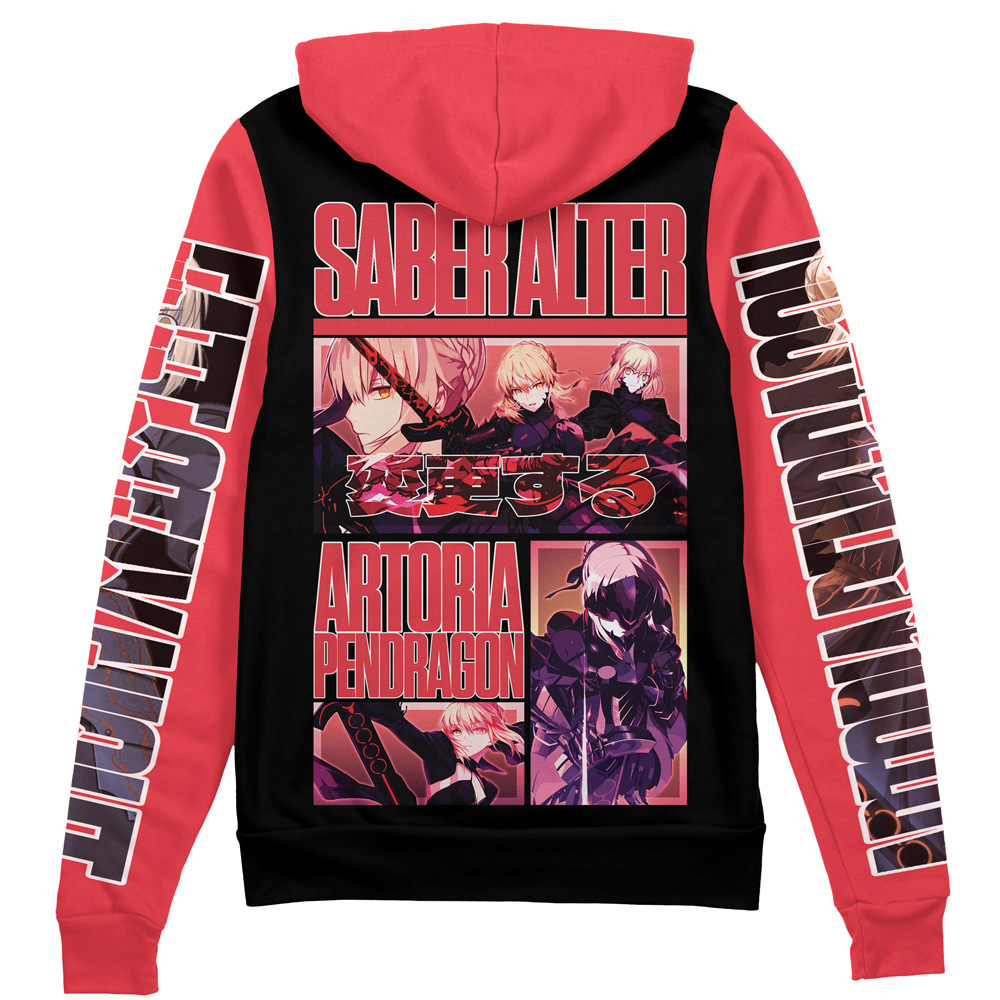 Buildercar - Saber Alter Fate Stay Night Heaven's Feel Streetwear Zip Hoodie Jacket