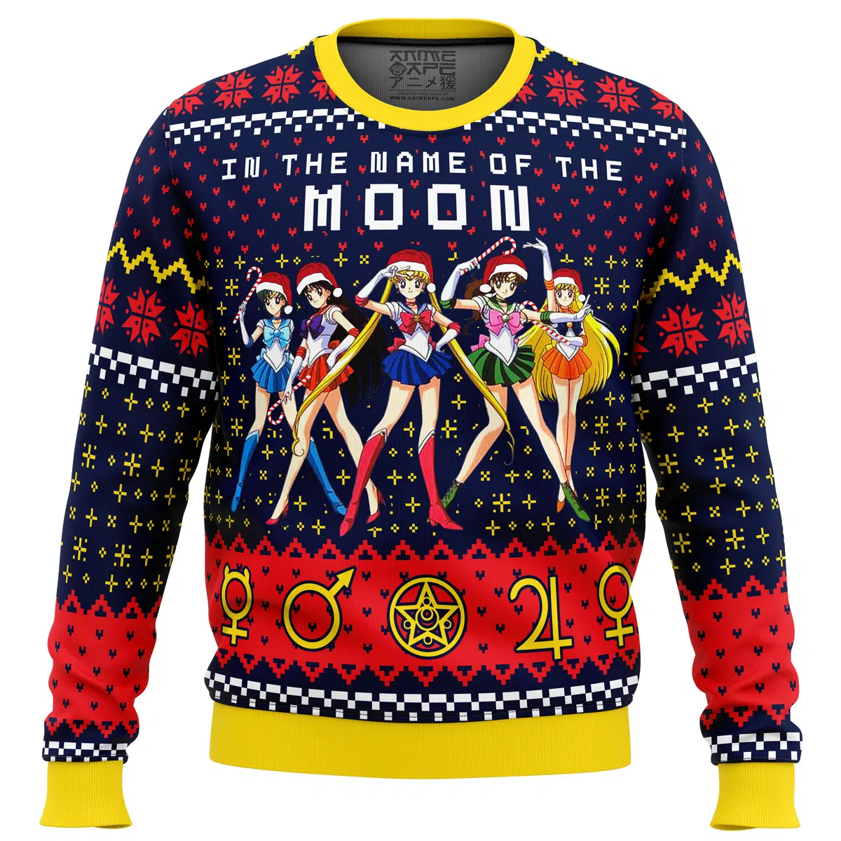 Buildercar - Sailor Moon In the Name of the Moon Ugly Christmas Sweater