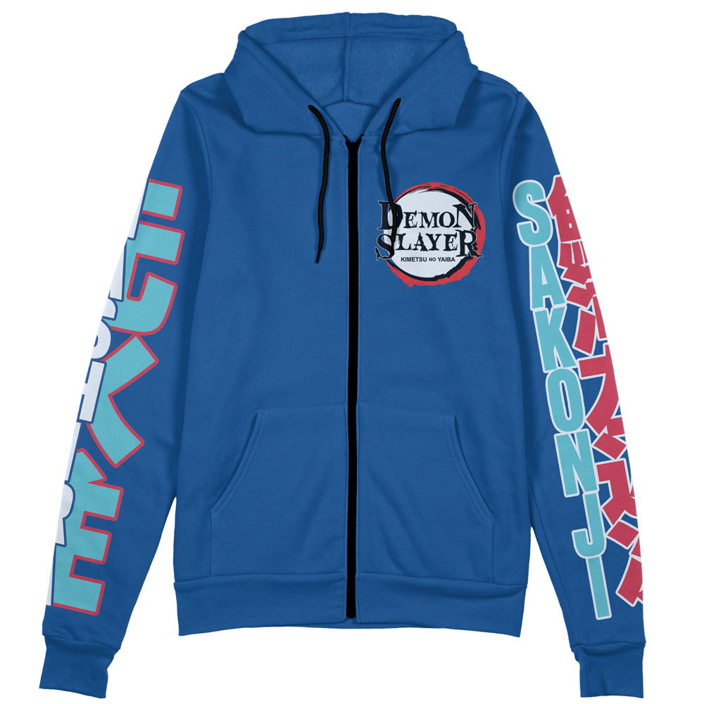 Buildercar - Sakonji Urokodaki V2 Demon Slayer Streetwear Zip Hoodie Jacket - Image 2