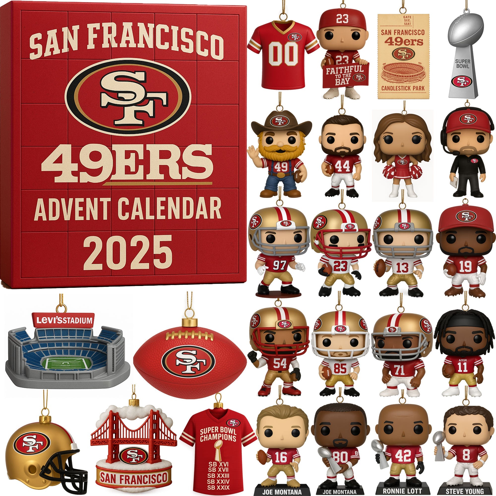 Buildercar - San Francisco 49ers 2025 Advent Calendar -2D Acrylic