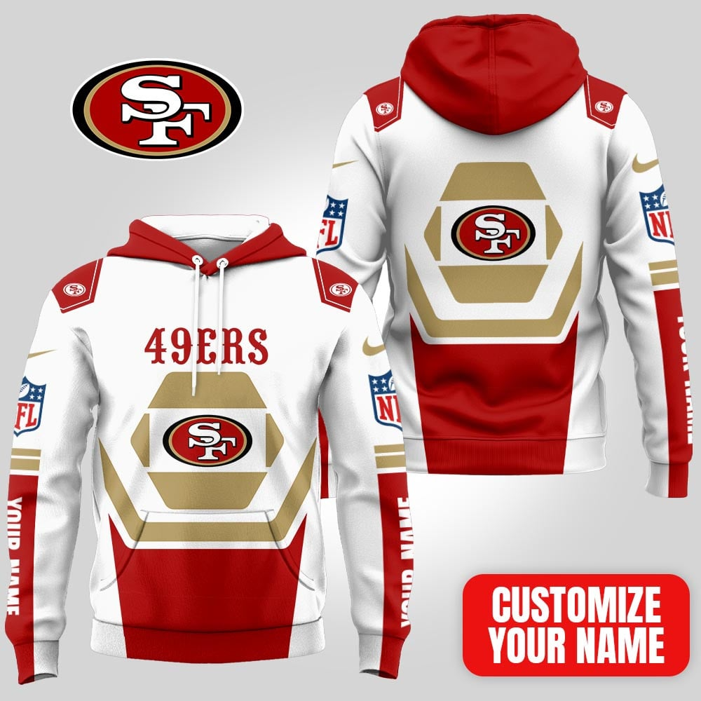 Buildercar - San Francisco 49ers Premium NFL Customizable Fan Hoodie