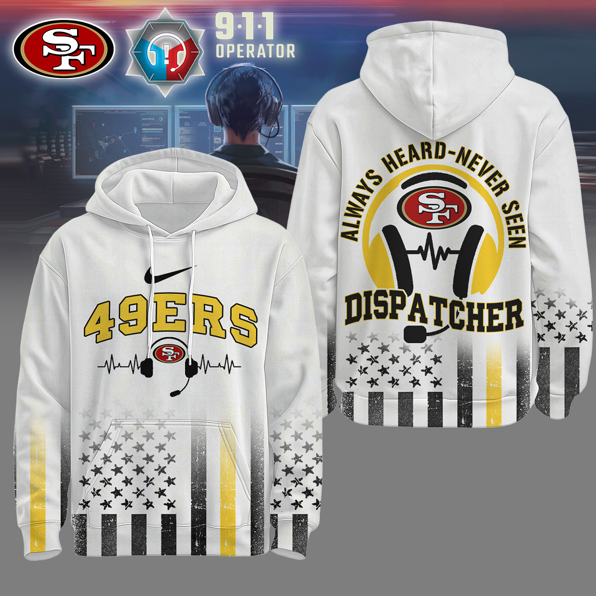 Buildercar - San Francisco 49ers | Premium NFL Dispatcher Fan Hoodie