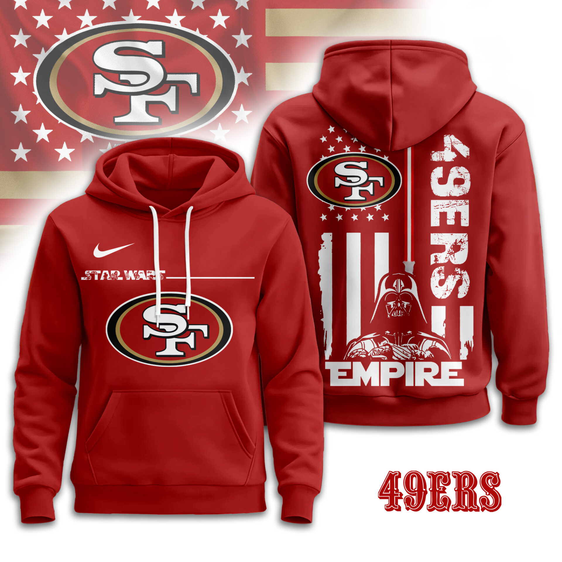 Buildercar - San Francisco 49ers | Premium NFL Starwars Empire Hoodie