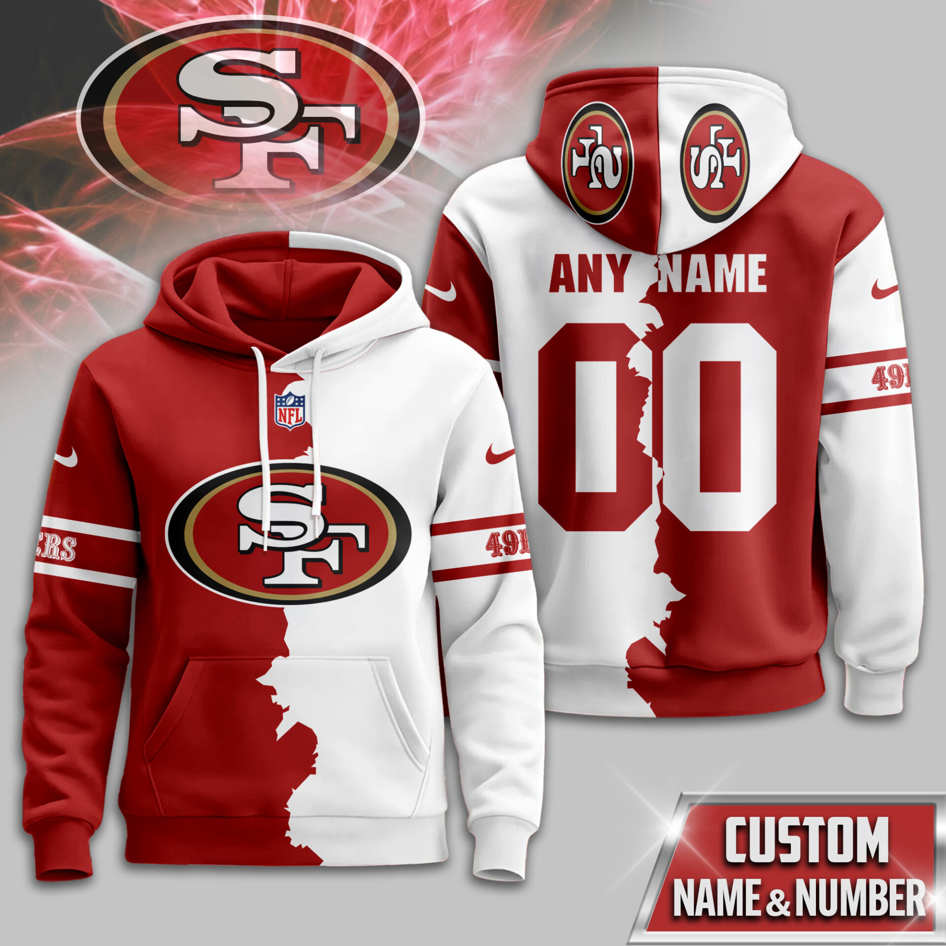 Buildercar - San Francisco 49ers | Premium Victory Split Hoodie