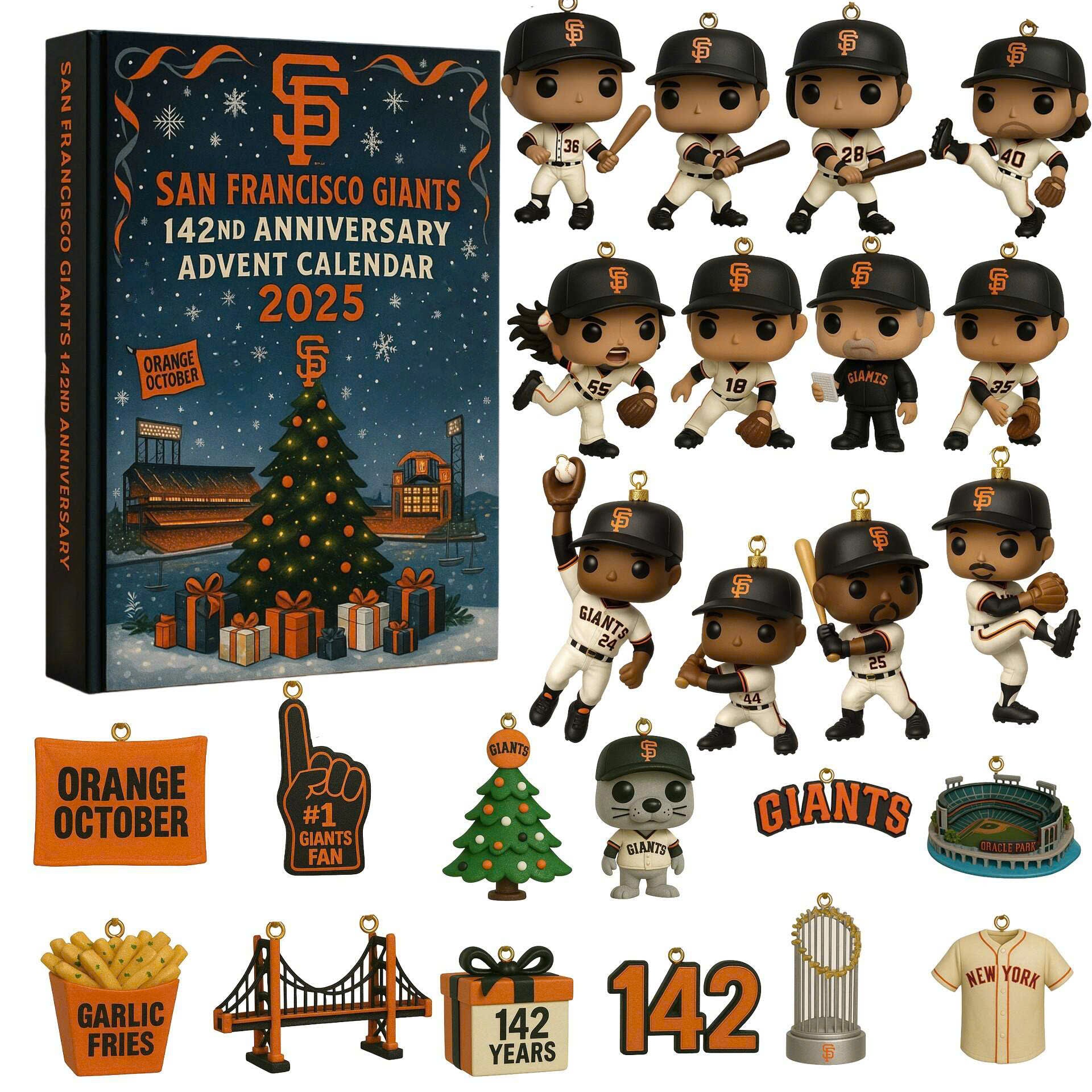 Buildercar - San Francisco Giants Advent Calendar -2D Acrylic