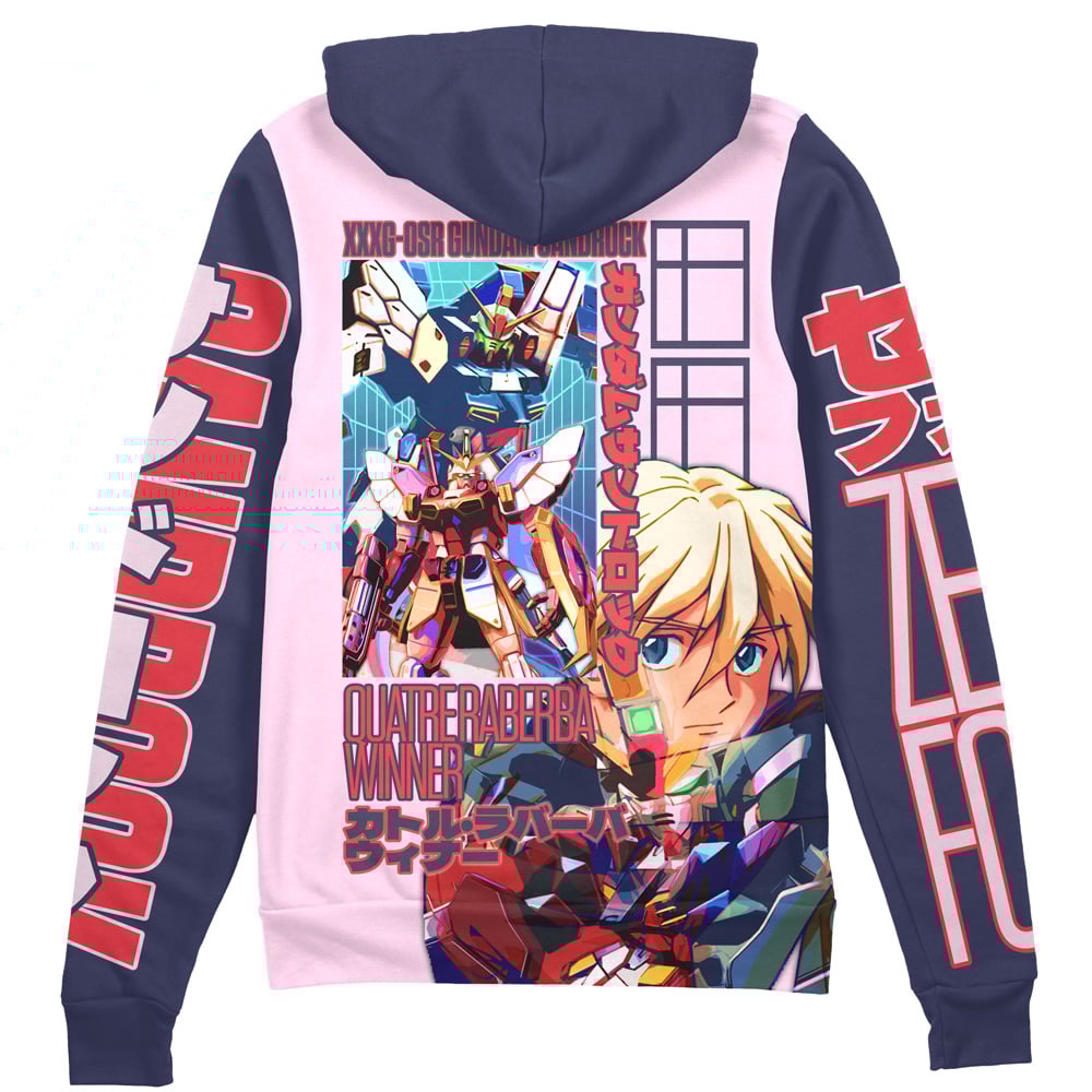 Buildercar - Sandrock x Quatre Raberba Winner Gundam Wing Endless Waltz Streetwear Zip Hoodie Jacket