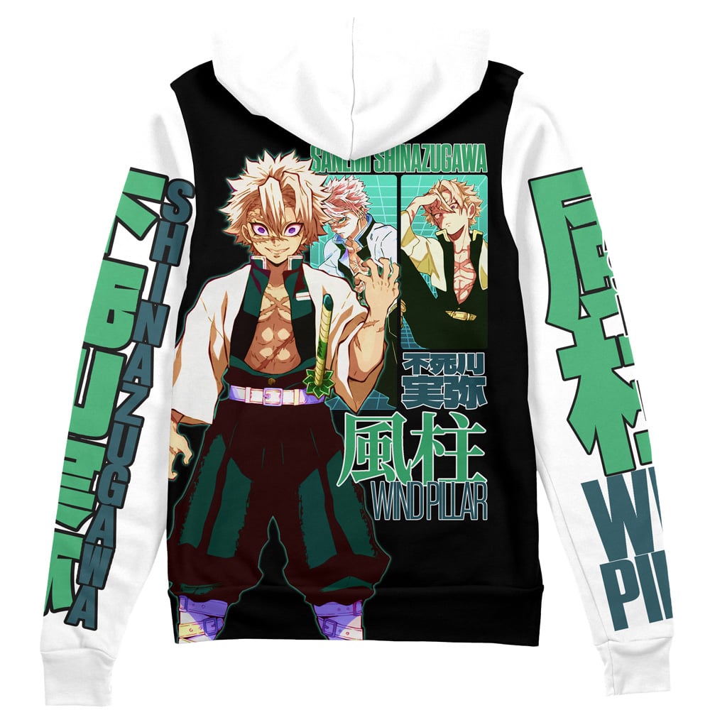 Buildercar - Sanemi Shinazugawa V2 Demon Slayer Streetwear Zip Hoodie Jacket