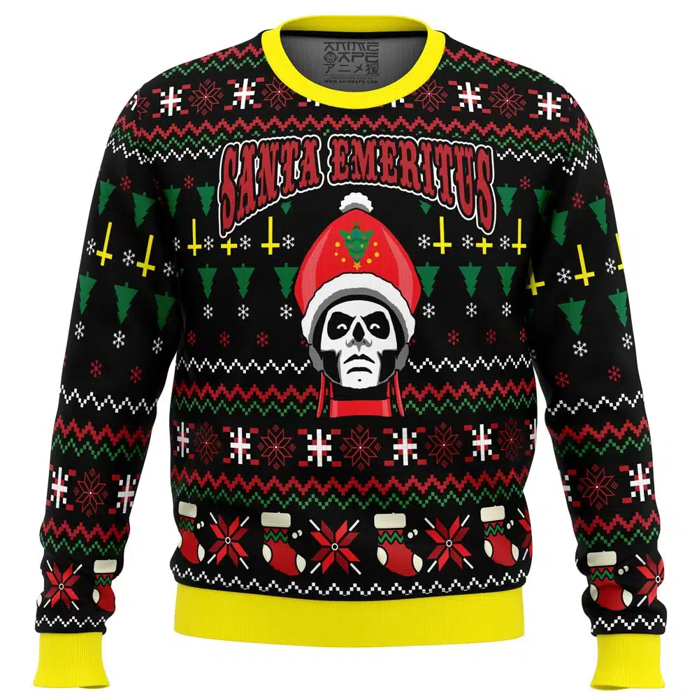 Buildercar - Santa Emeritus Papa Emeritus Ugly Christmas Sweater