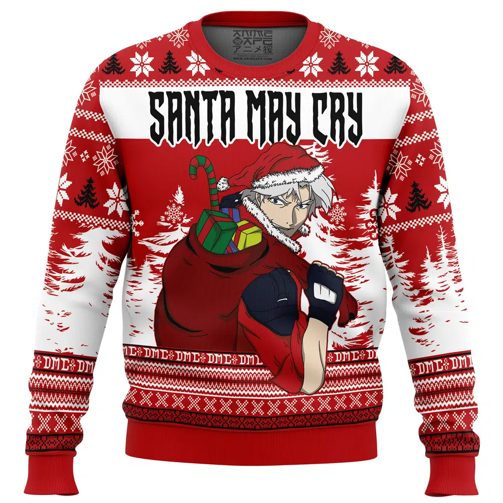 Buildercar - Santa May Cry Devil May Cry Ugly Christmas Sweater