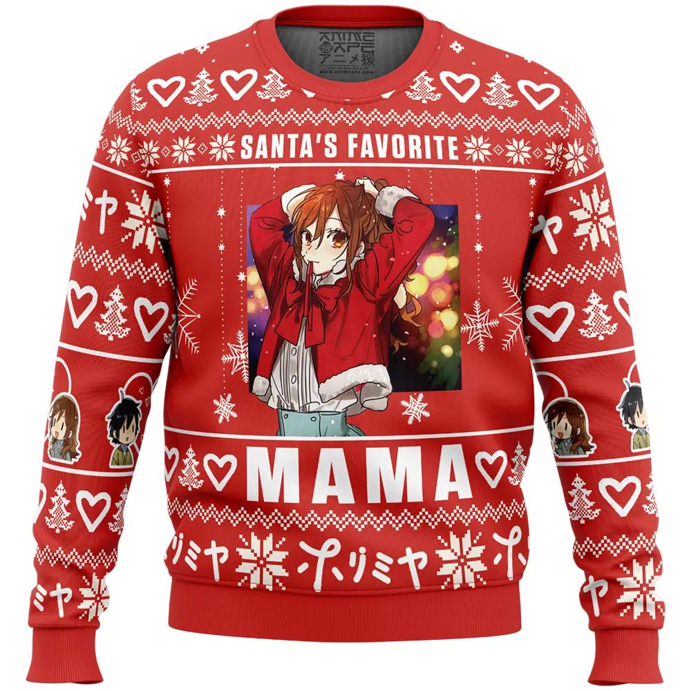 Buildercar - Santa's Favorite Mama Horimiya Ugly Christmas Sweater