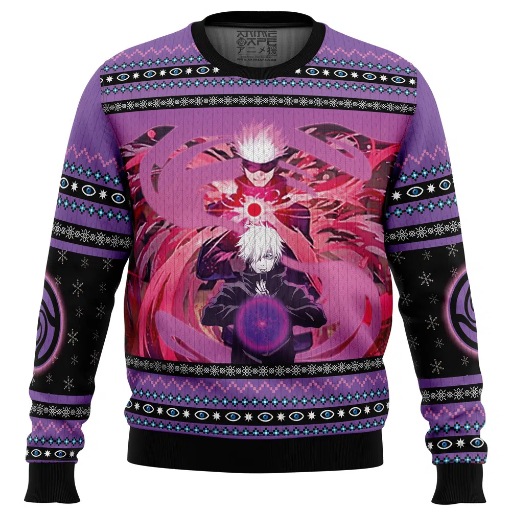 Buildercar - Satoru Gojo Jujutsu Kaisen Ugly Christmas Sweater