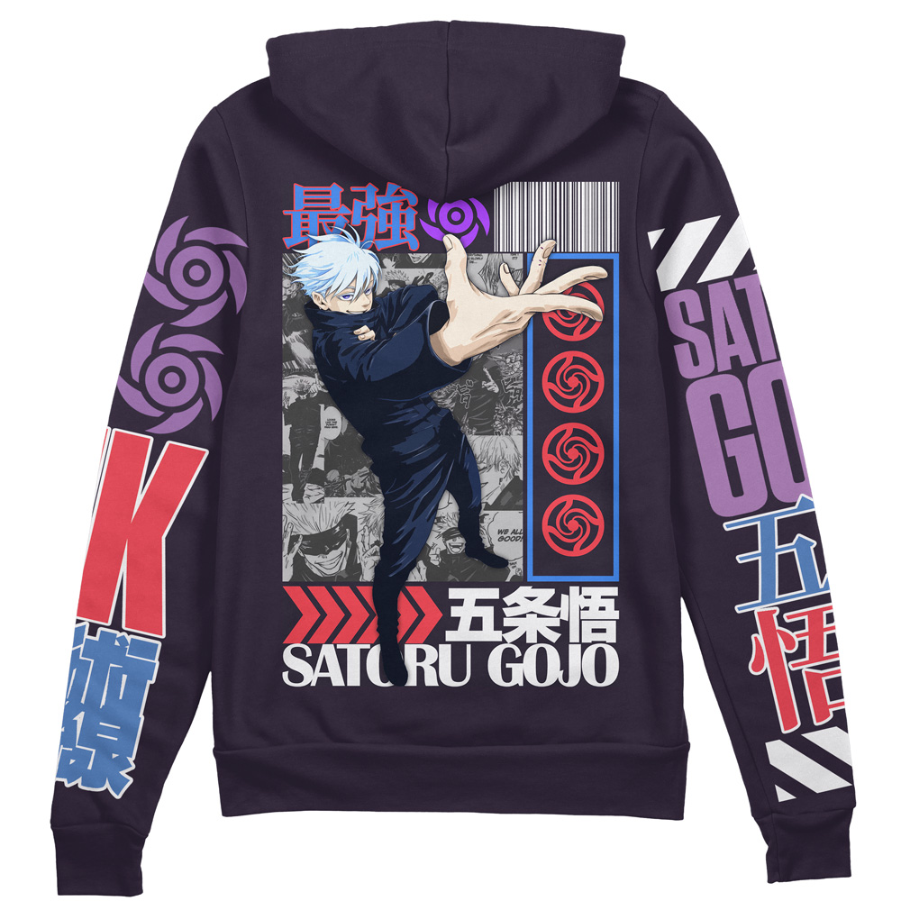Buildercar - Satoru Gojo V2 Jujutsu Kaisen Streetwear Zip Hoodie Jacket