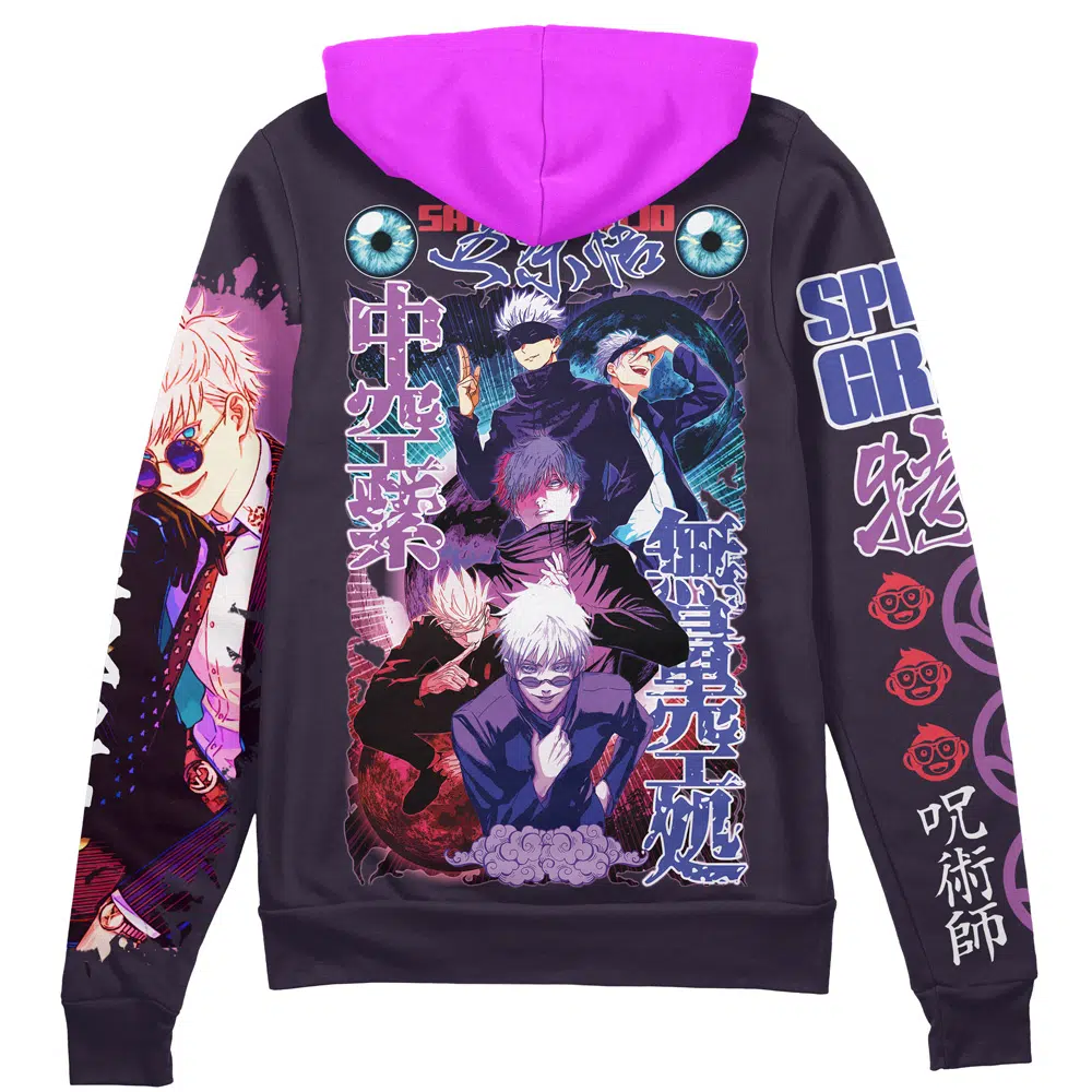 Buildercar - Satoru Gojo V3 Jujutsu Kaisen Streetwear Zip Hoodie Jacket
