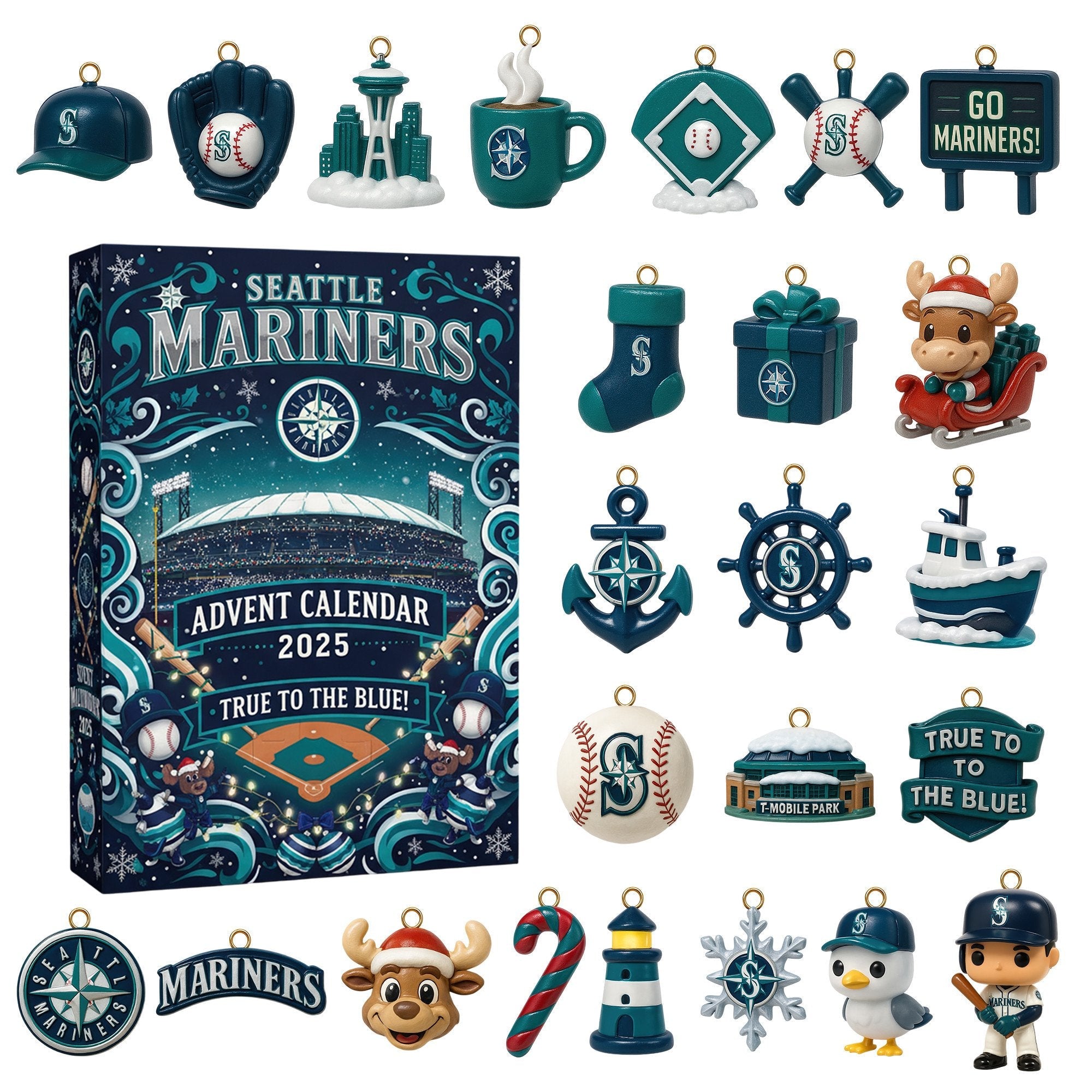 Buildercar - Seattle Mariners Premium Advent Calendar 2025 -2D Acrylic