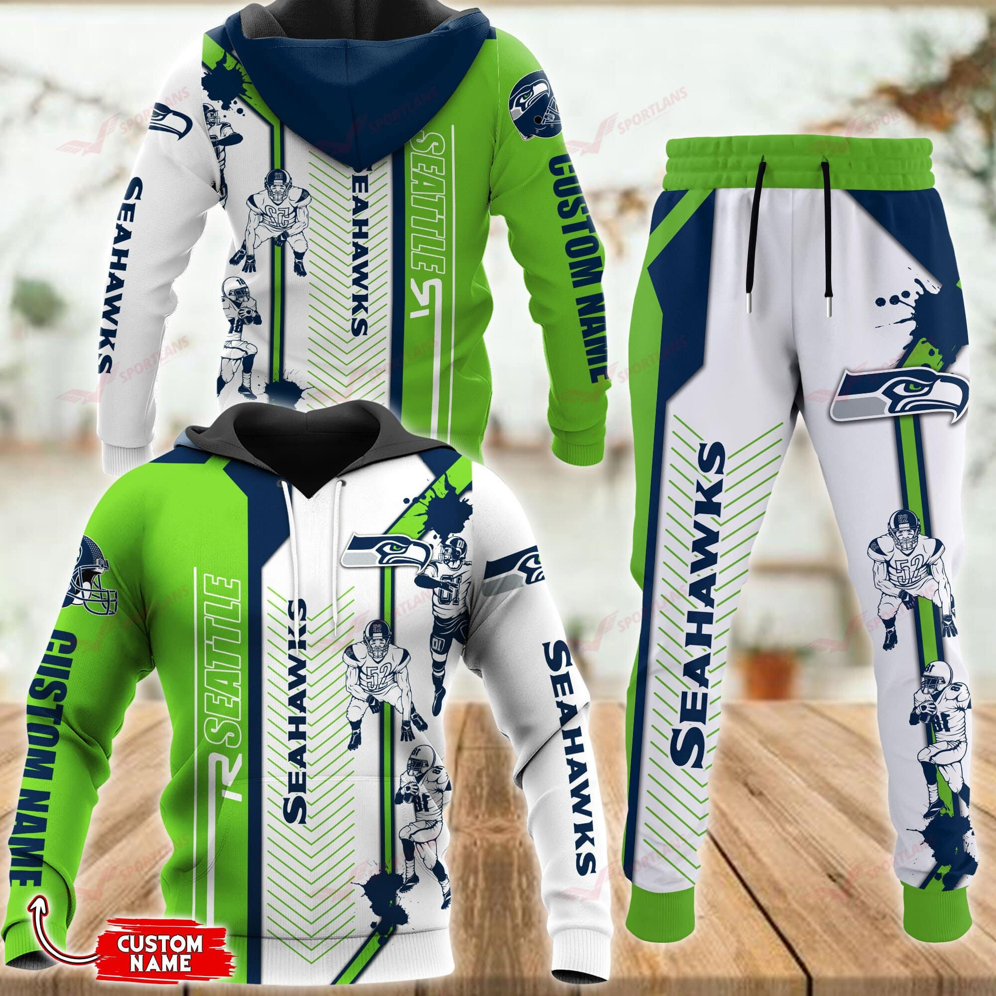 Buildercar - Seattle Seahawks Personalized Hoodie & Jogger 