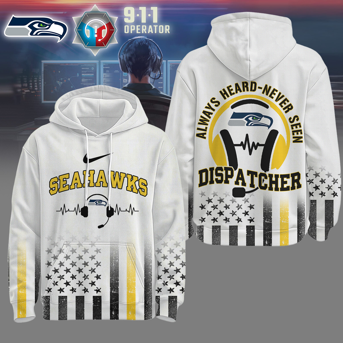 Buildercar - Seattle Seahawks | Premium NFL Dispatcher Fan Hoodie