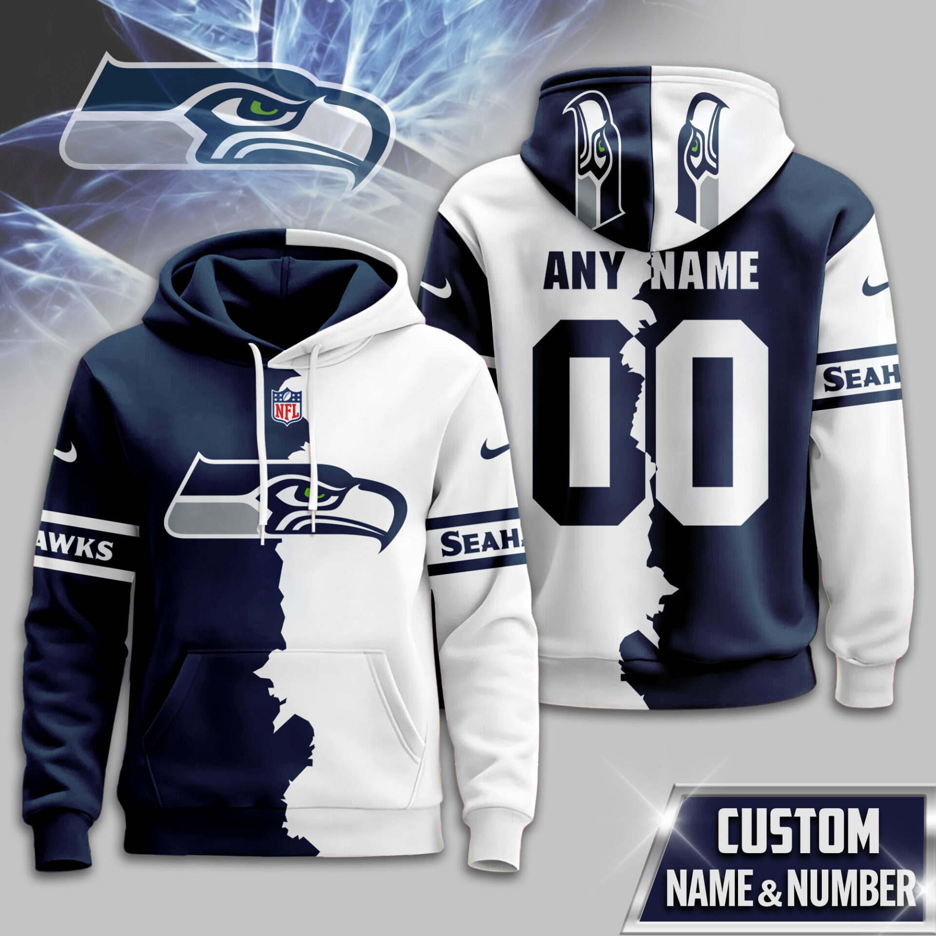 Buildercar - Seattle Seahawks | Premium Victory Split Hoodie