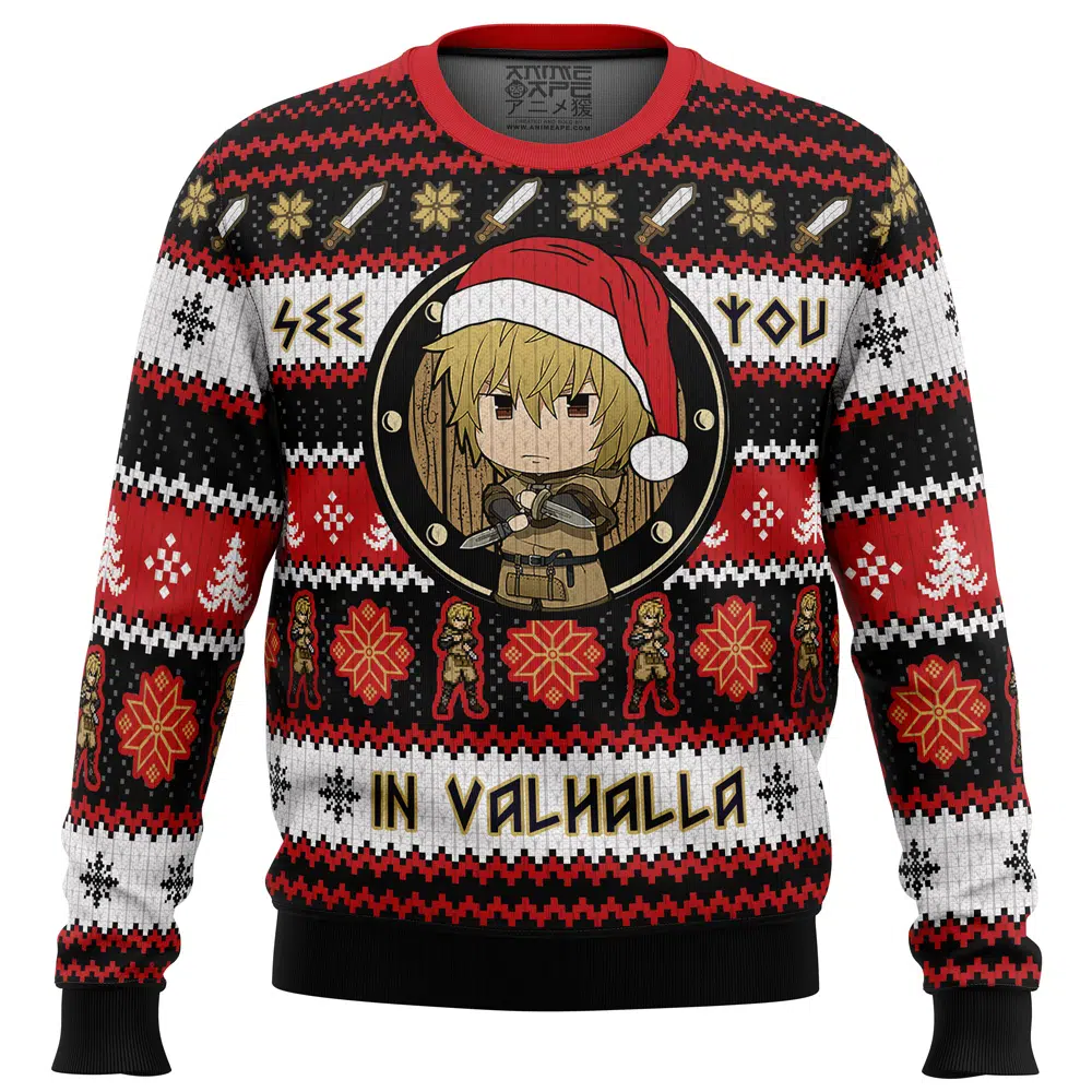 Buildercar - See You in Valhalla Vinland Saga Christmas Sweater