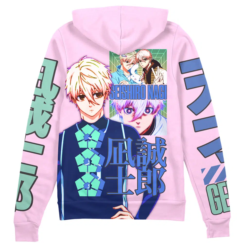 Buildercar - Seishiro Nagi Blue Lock Streetwear Zip Hoodie Jacket