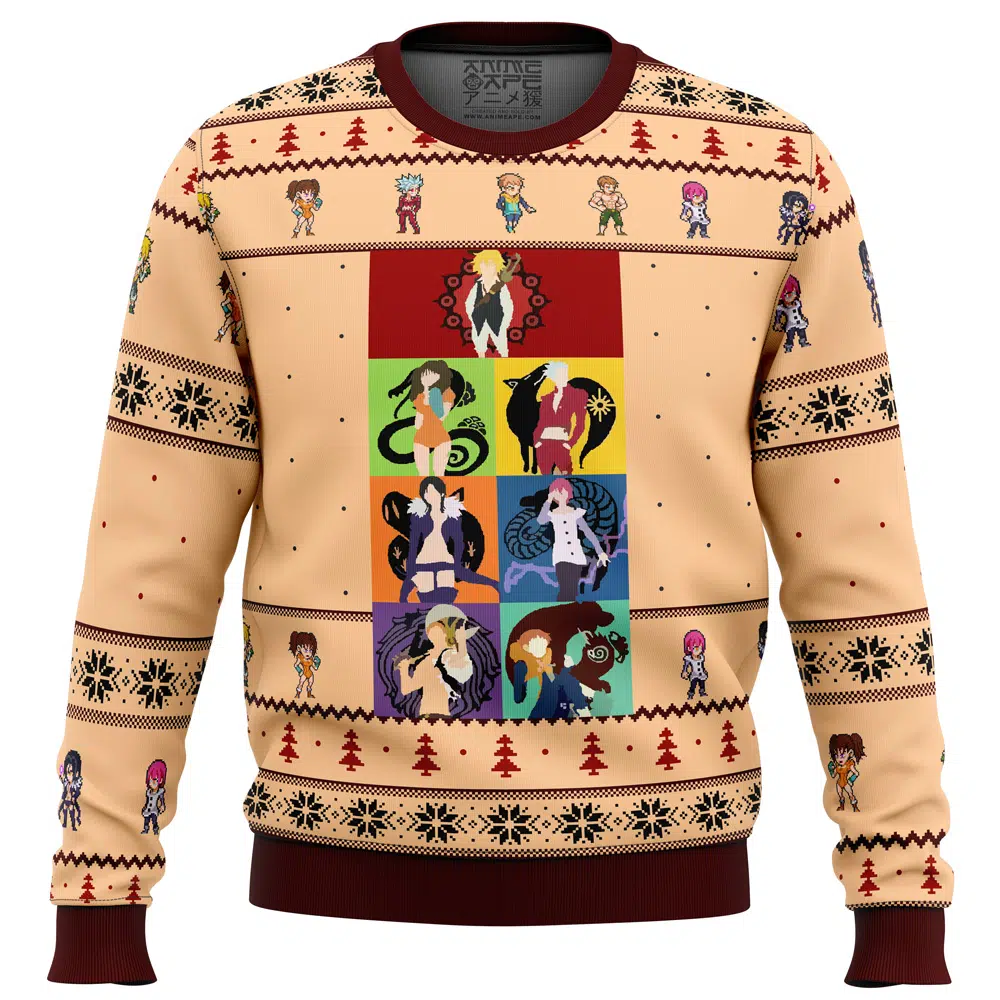 Buildercar - Seven Deadly Sins Minimal Ugly Christmas Sweater