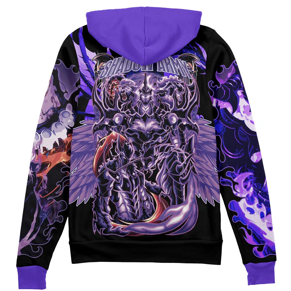 Buildercar - Shadow Army Solo Leveling Streetwear Zip Hoodie Jacket