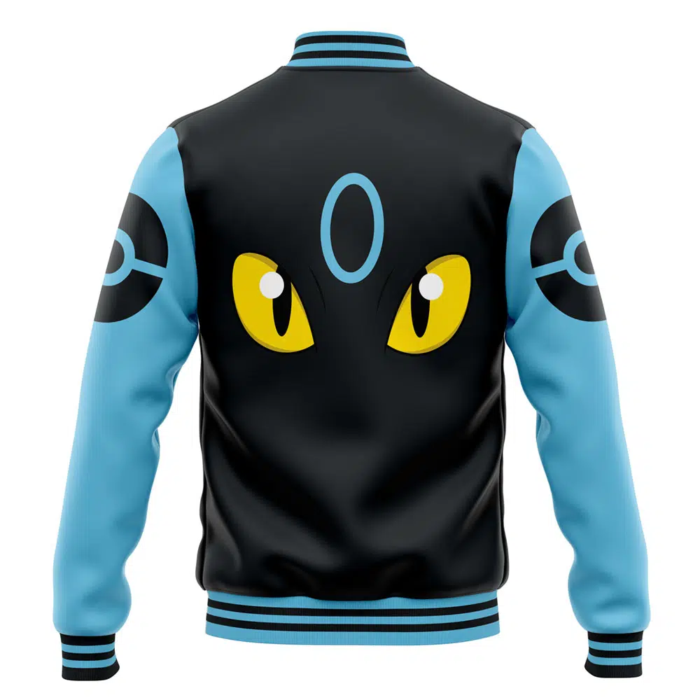 Buildercar - Shiny Umbreon Face Pokemon Varsity Jacket