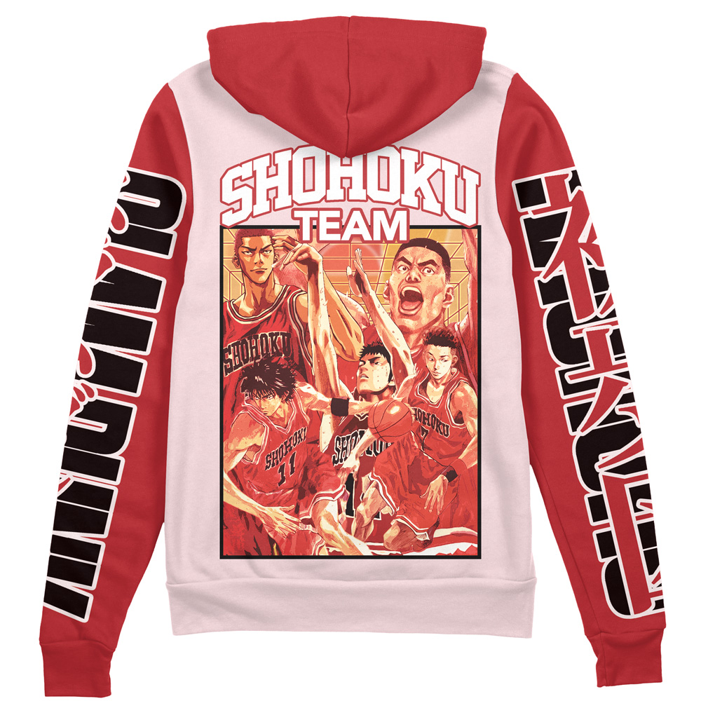 Buildercar - Shohoku Team Slam Dunk Streetwear Zip Hoodie Jacket