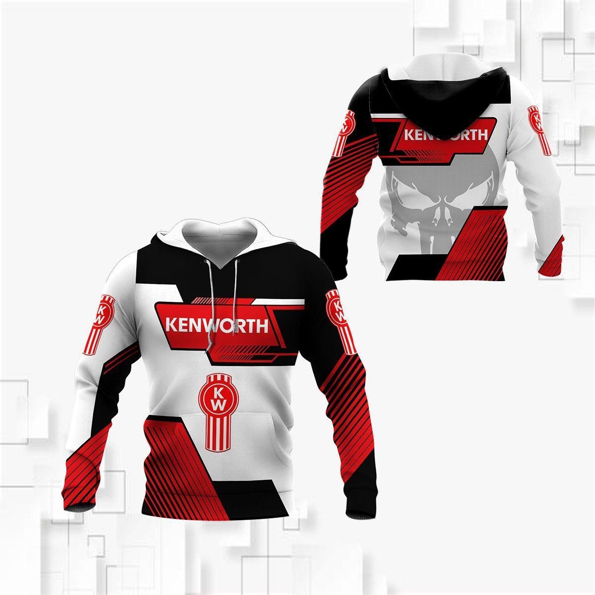 Buildercar - Skull Kenworth Trucks Racing Team 7k875 Fan Gift 3d Hoodie Ii0