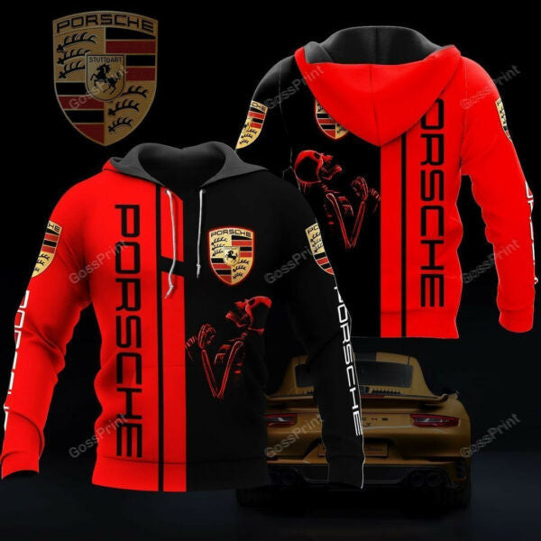 Buildercar - Skull Porsche Sports Car 8k383 Fan Gift 3d Hoodie Ii0 2361