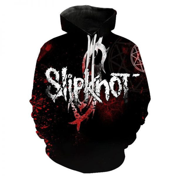 Buildercar - Slipknot 3d Print Pullover Heavy Metal Rock Band Hoodie