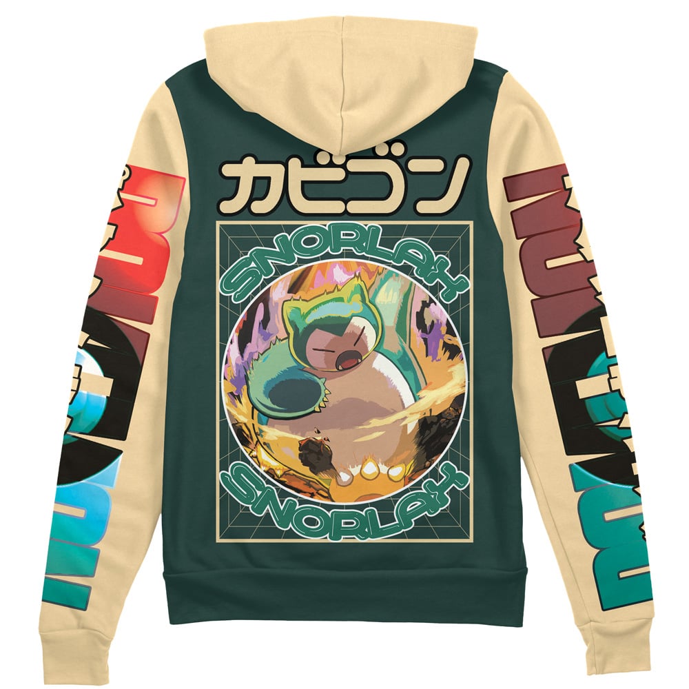 Buildercar - Snorlax Pokemon Streetwear Zip Hoodie Jacket