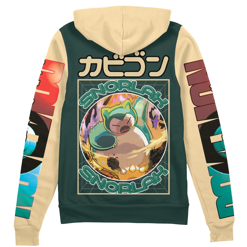 Buildercar - Snorlax Pokemon Streetwear Zip Hoodie Jacket