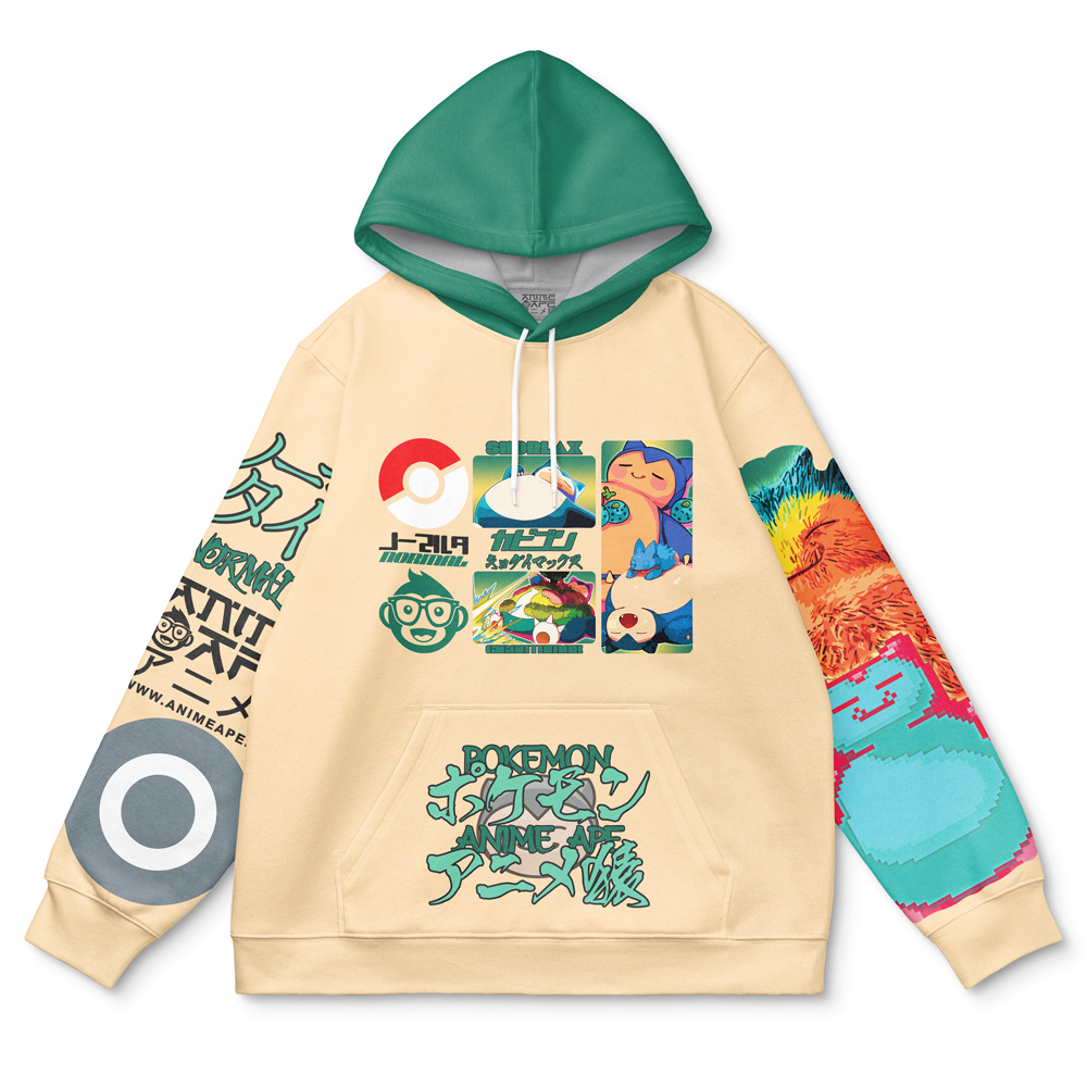 Buildercar - Snorlax V4 Pokemon Streetwear Hoodie - Image 2