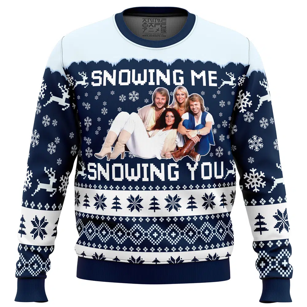 Buildercar - Snowing Me Snowing You ABBA Ugly Christmas Sweater
