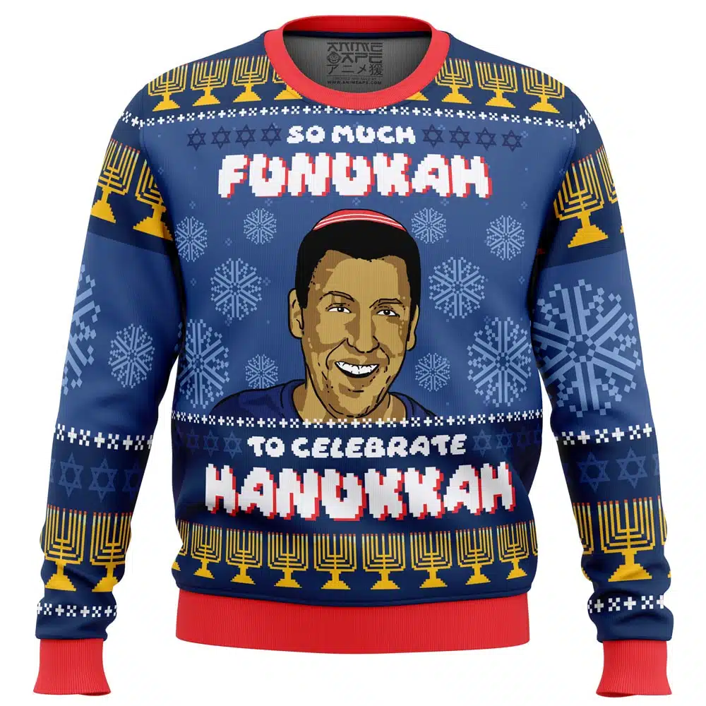 Buildercar - So Much Funukah Adam Sandler Ugly Christmas Sweater