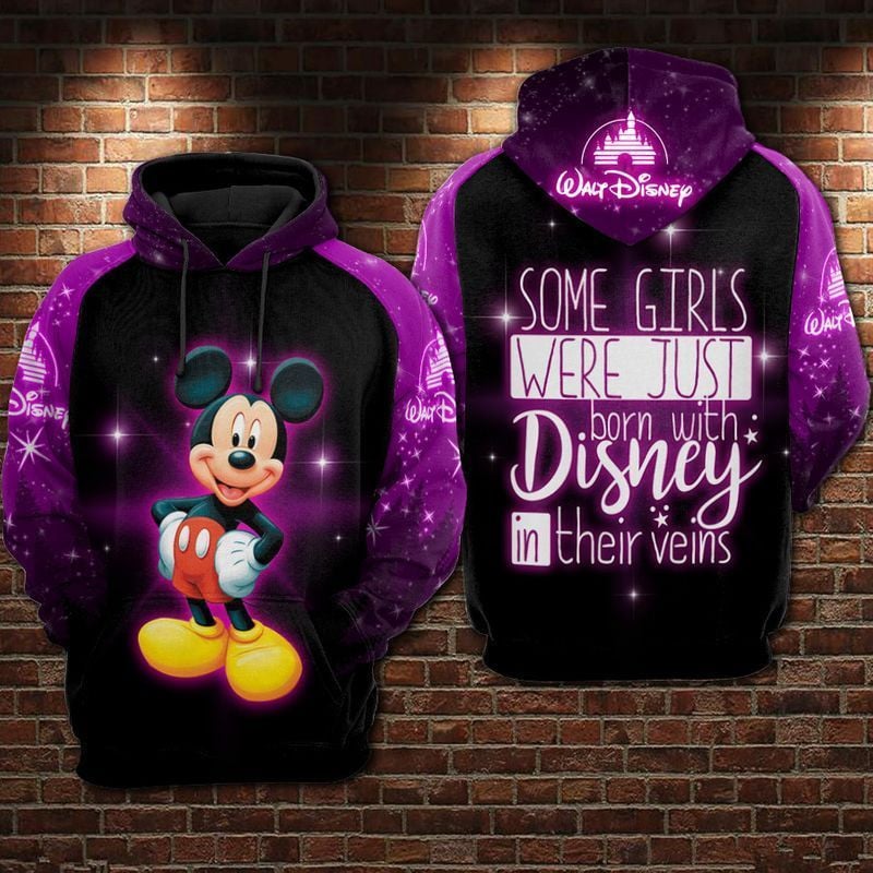 Buildercar - Some Disney Girl Born Mickey Over Print 3d Hoodie 328