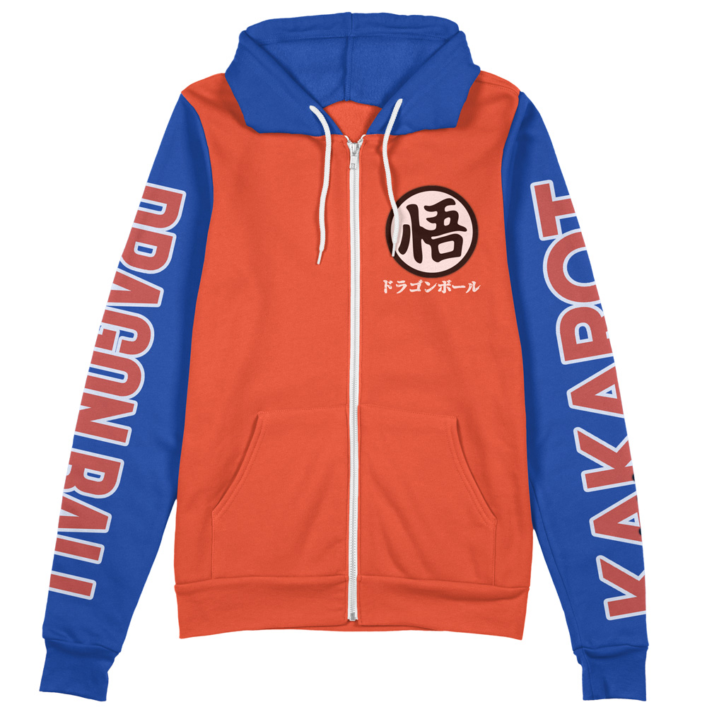 Buildercar - Son Goku Dragon Ball Z Streetwear Zip Hoodie Jacket - Image 2