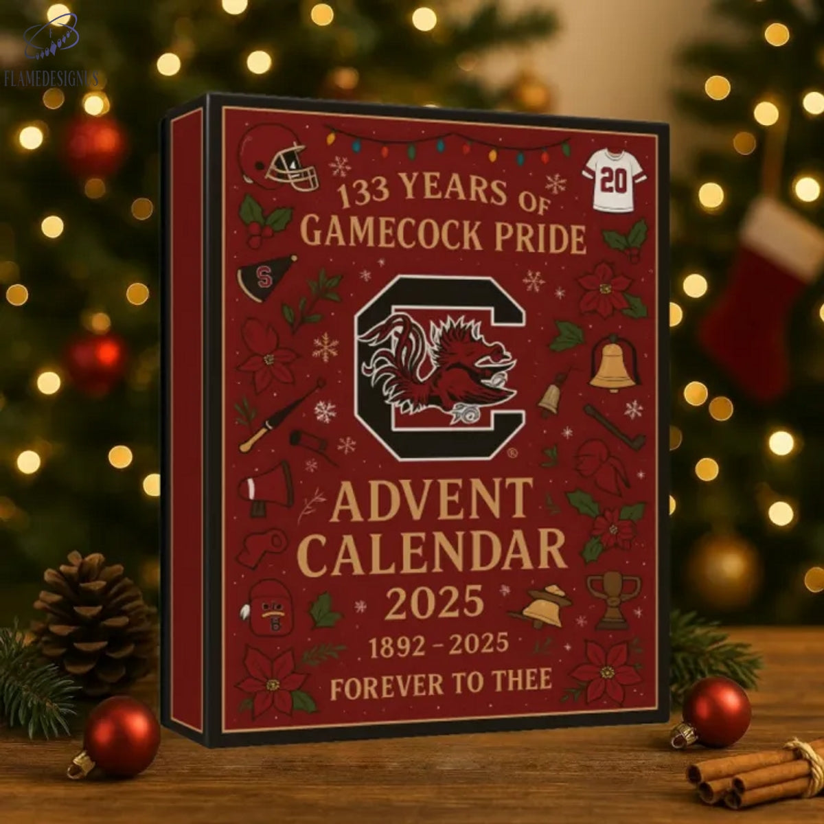Buildercar - South Carolina Gamecocks 133rd Anniversary Advent Calendar -2D Acrylic