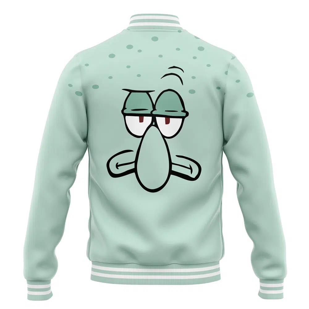 Buildercar - Squidward Face Spongebob Squarepants Varsity Jacket