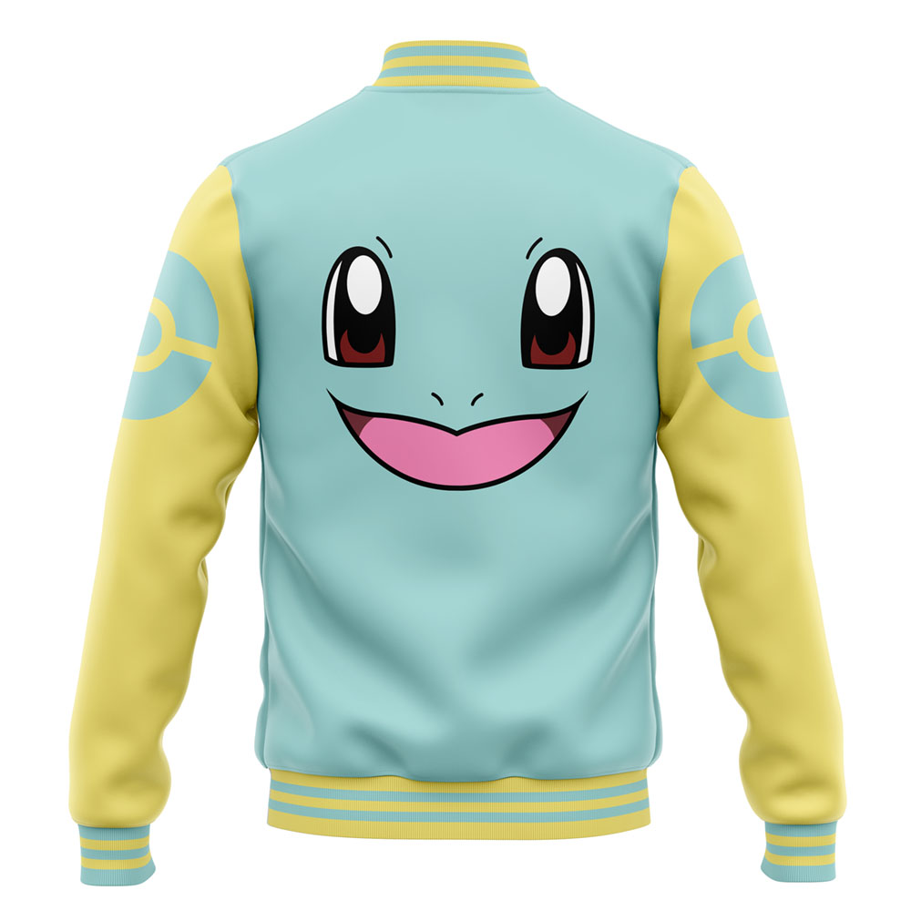 Buildercar - Squirtle Face Pokemon Varsity Jacket