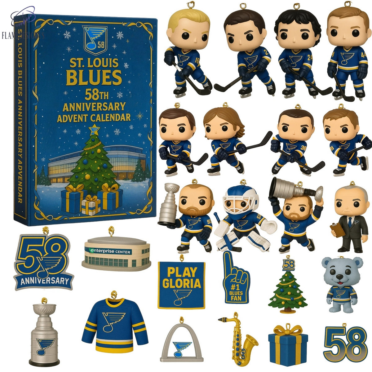 Buildercar - St. Louis Blues 58th Anniversary Advent Calendar -2D Acrylic