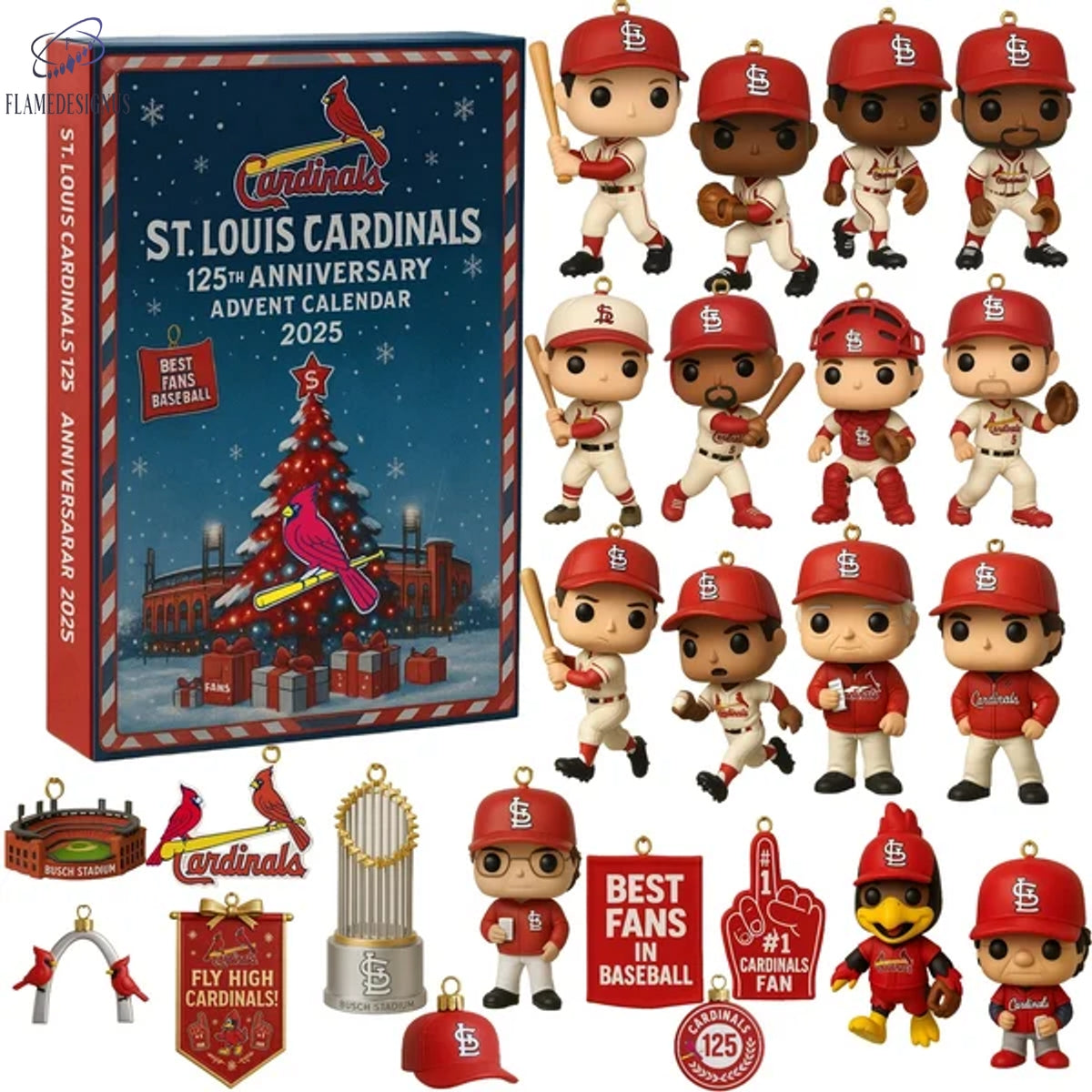 Buildercar - St. Louis Cardinals 125th Anniversary Advent Calendar 2025 -2D Acrylic