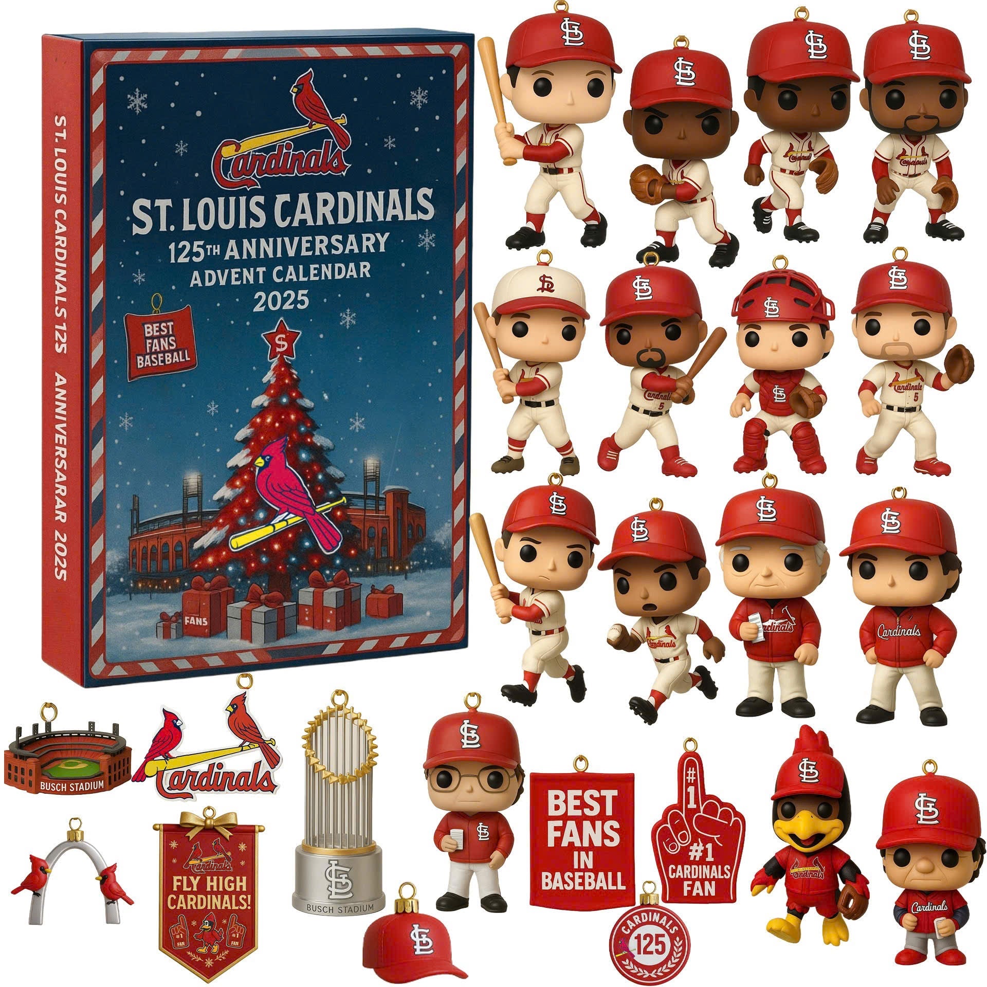 Buildercar - St Louis Cardinals Advent Calendar 2025 125TH ANNIVERSARY -2D Acrylic