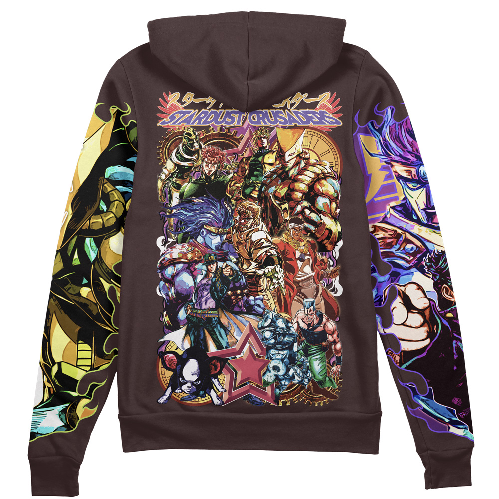 Buildercar - Stardust Crusaders Jojo’s Bizarre Adventure Streetwear Zip Hoodie Jacket