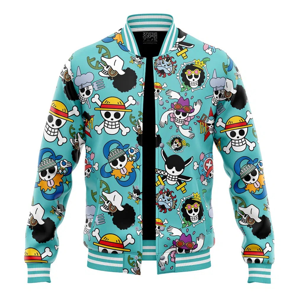 Buildercar - Straw Hats Jolly Roger One Piece Varsity Jacket