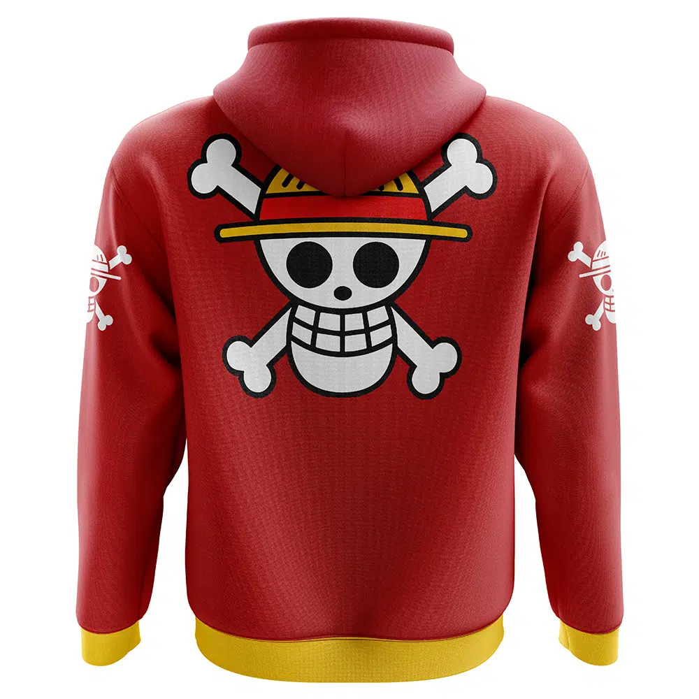 Buildercar - Straw Hats Luffy One Piece Hoodie - Image 2