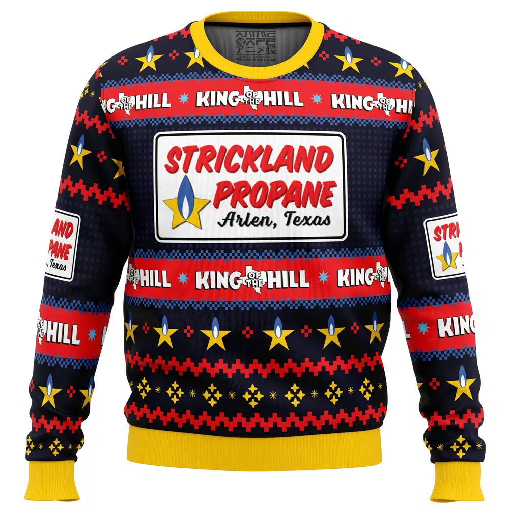 Buildercar - Strickland Propane Arlen Texas King of The Hill Ugly Christmas Sweater