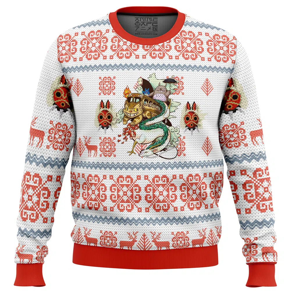 Buildercar - Studio Ghibli Light Ugly Christmas Sweater