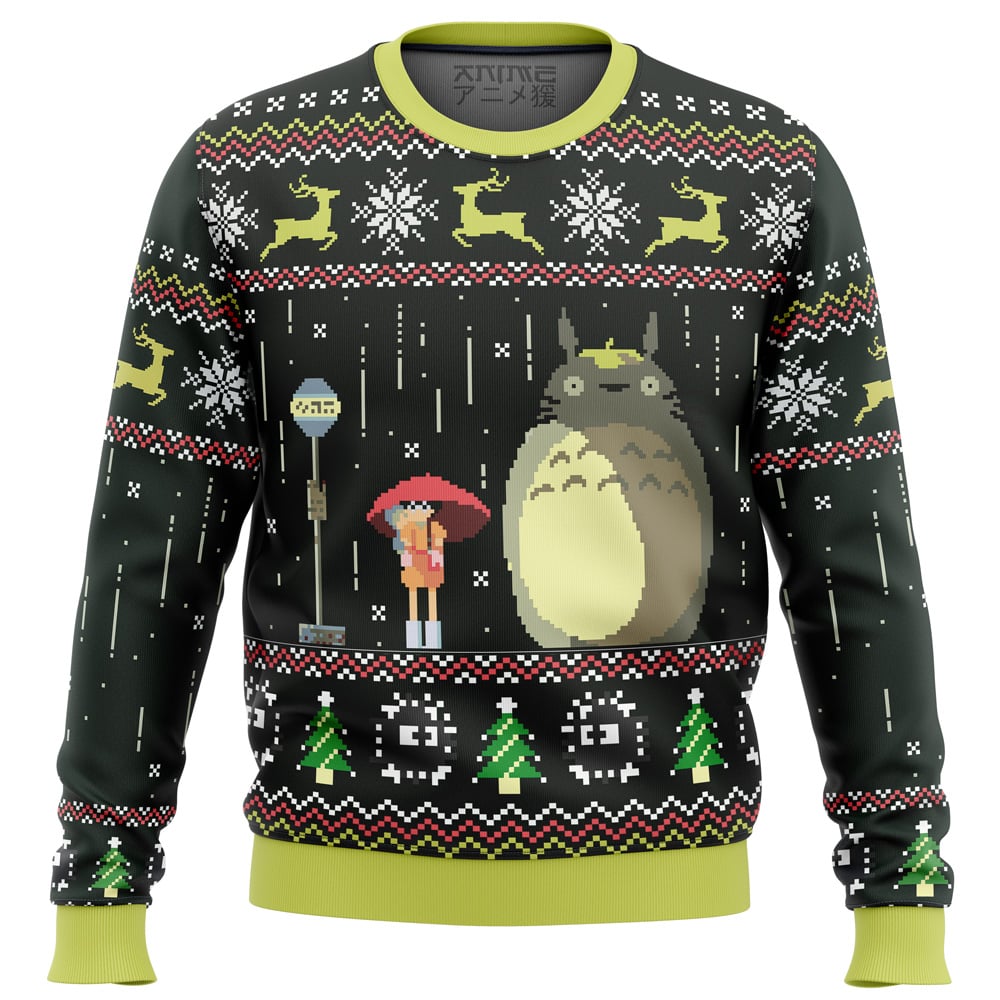 Buildercar - Studio Ghibli Totoro Rain Ugly Christmas Sweater