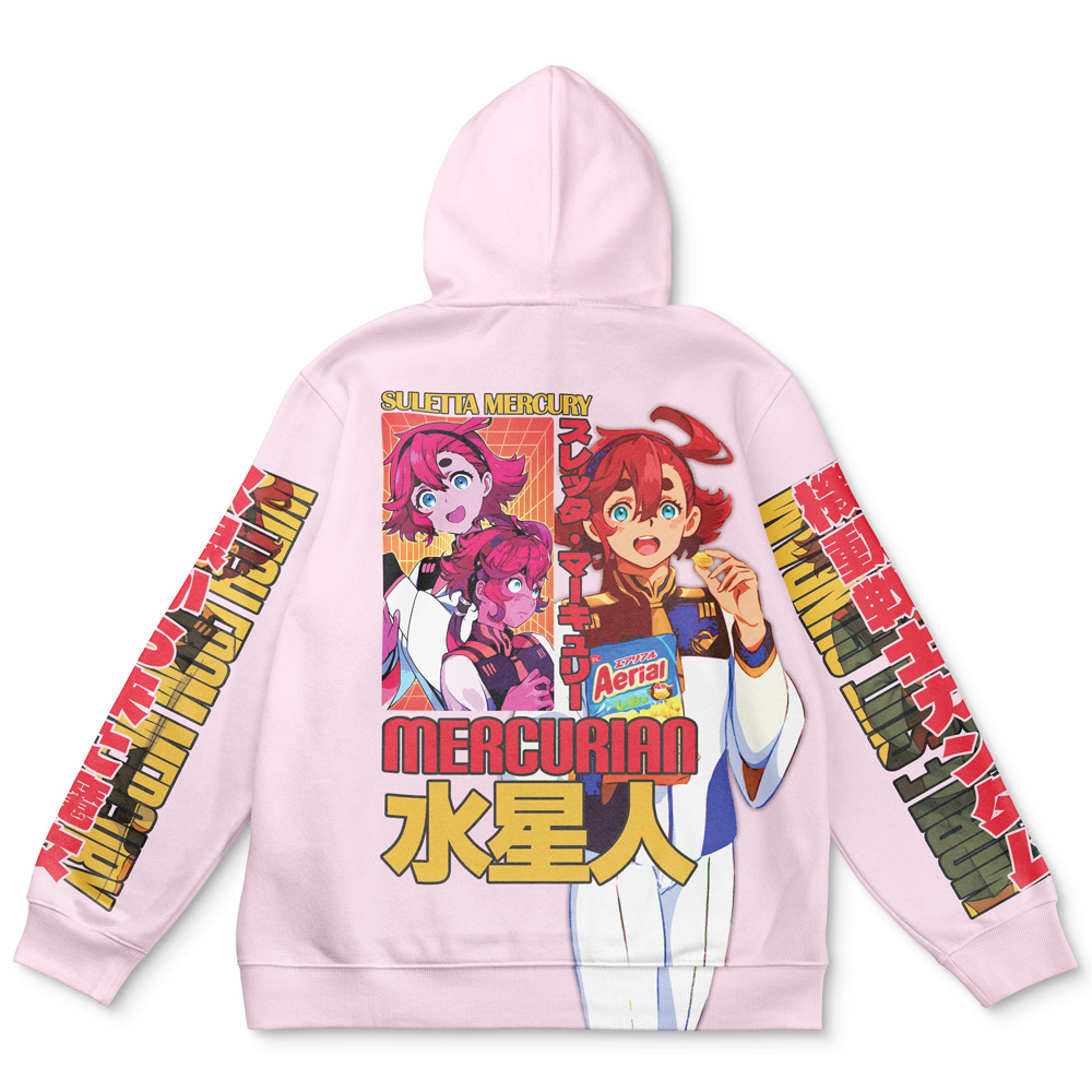 Buildercar - Suletta Mercury Gundam Witch from Mercury Streetwear Hoodie